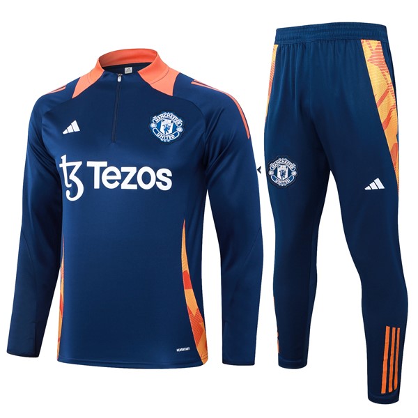 Sudadera De Training Manchester United 2024-25 Azul 3